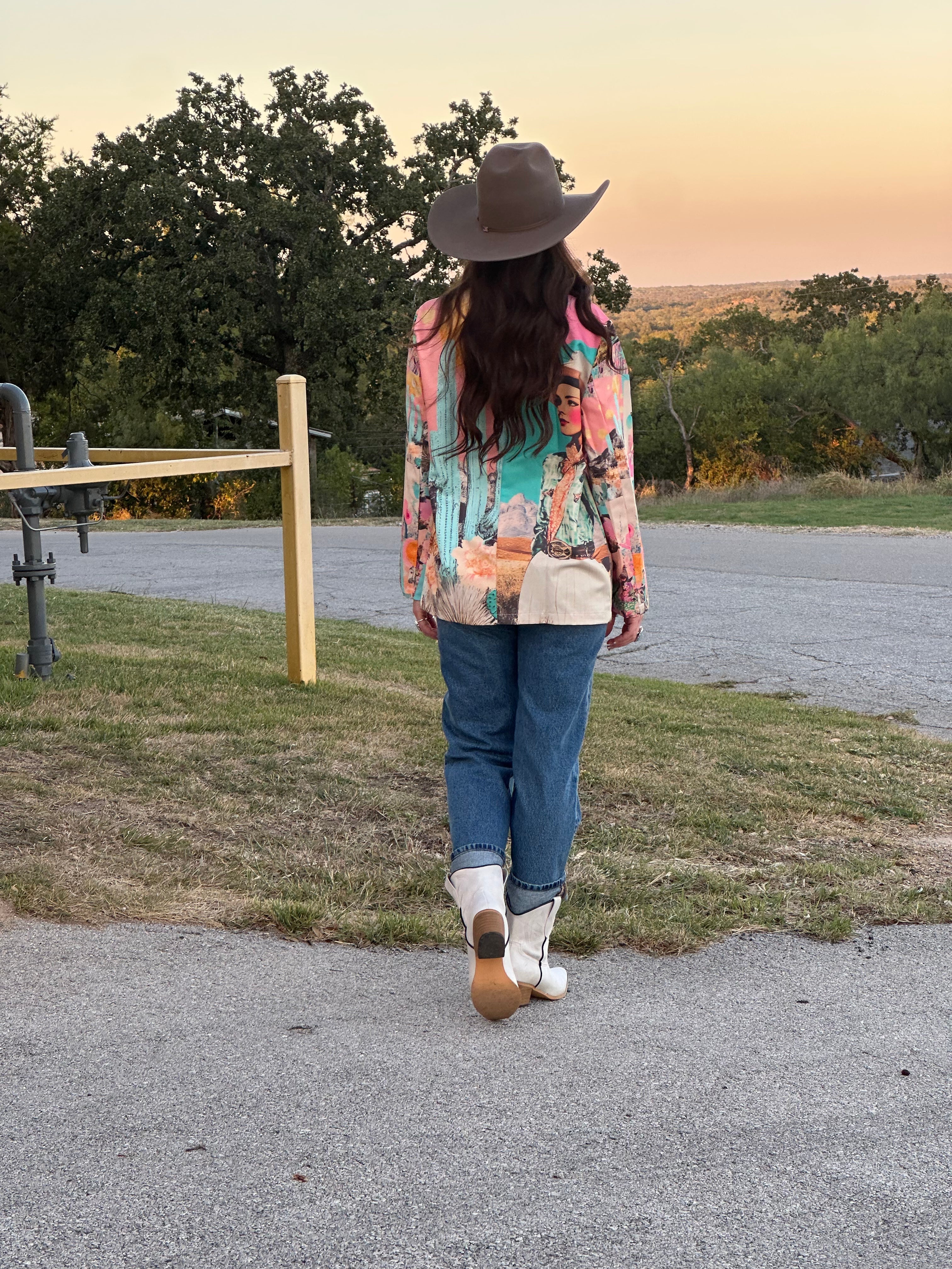 Baha Ranch Retro Pop Western Pop Cowgirl Blazer