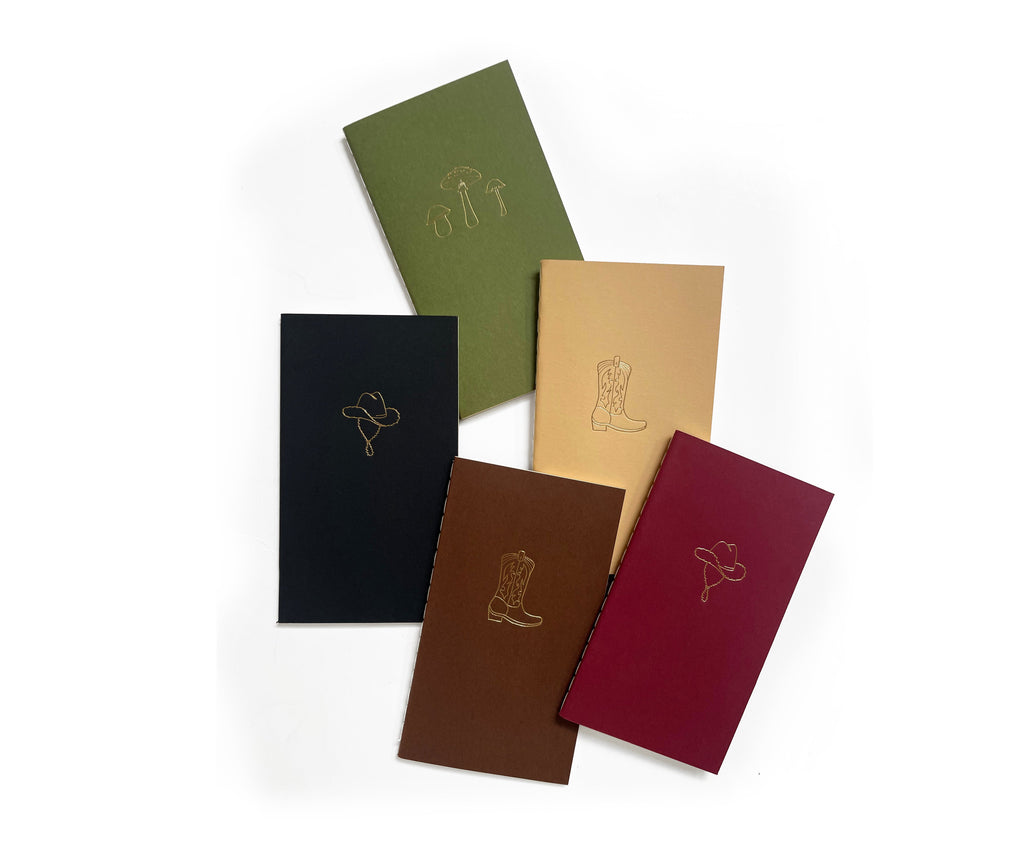 Cowboy Boot Mini Saddle Stitch Notebook