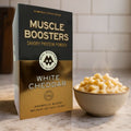 Muscle Boosters White Cheddar Box - Organic Grass-Fed Whey Protein Isolate (10 Single Serve Packs)