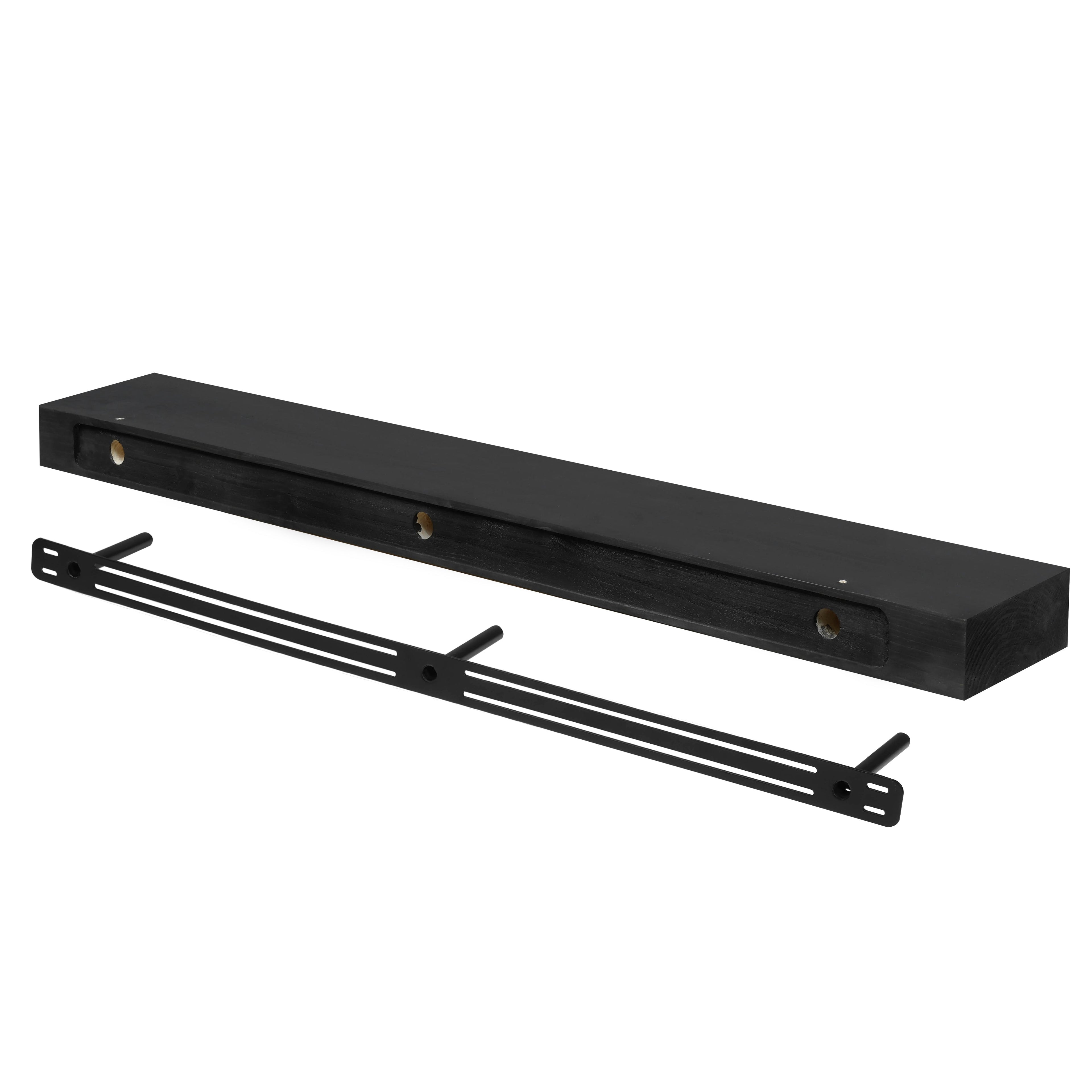 Smooth Solid Floating Timber Fireplace Mantel Shelf