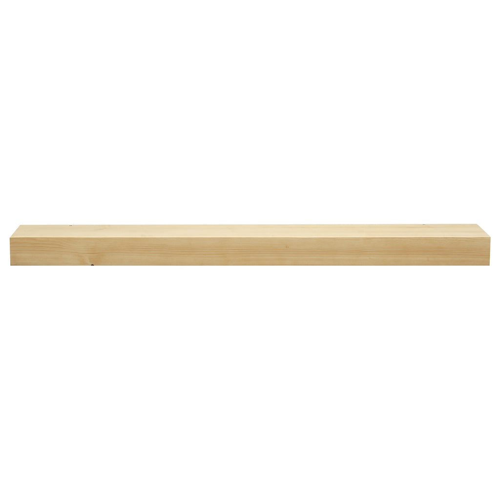 Smooth Solid Floating Timber Fireplace Mantel Shelf