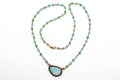 Necklace - Sterling, Australian Opal, Pink Sapphire, Emerald, Blue Topaz