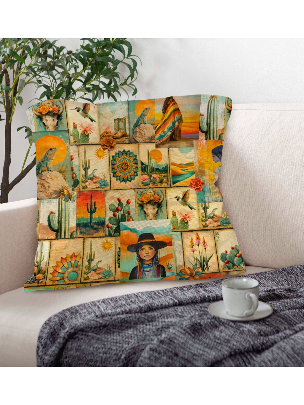 Baha Ranch Colores de Mexico Pictures of the Southwest Pillow Case Made in USA