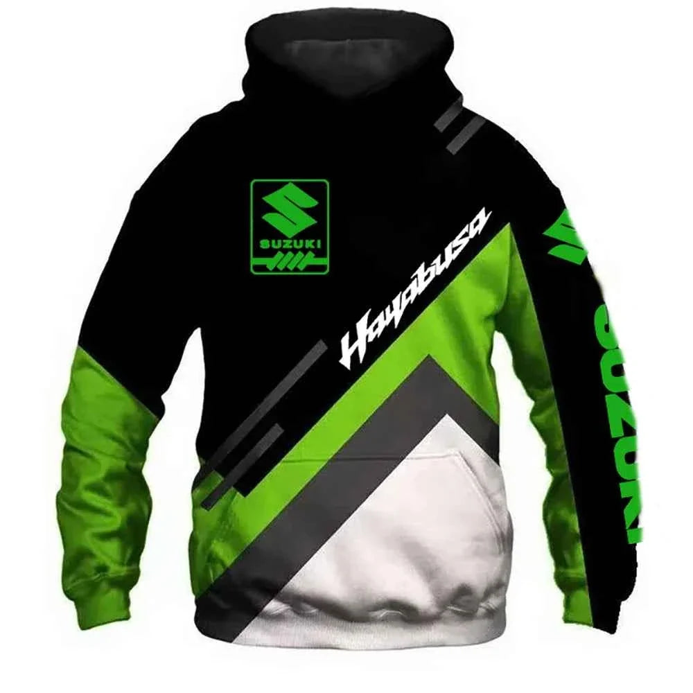 Suzuki men's hoodie, rock climber hoodie, motorcycle heavy motorcycle fashion 3d graphic printed hoodie, men's clothing