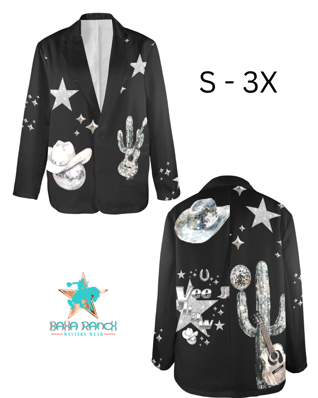 Baha Ranch Rhinestone Cowgirl Yeehaw Blazer