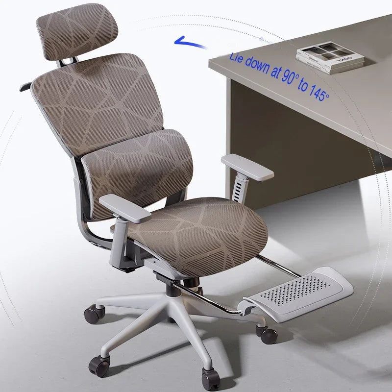 Ergonomic Office Chair Adjustable Relax Gaming Chair Computer Study Long Sitting Wheels Furgle Fauteuil Rose Office Furniture