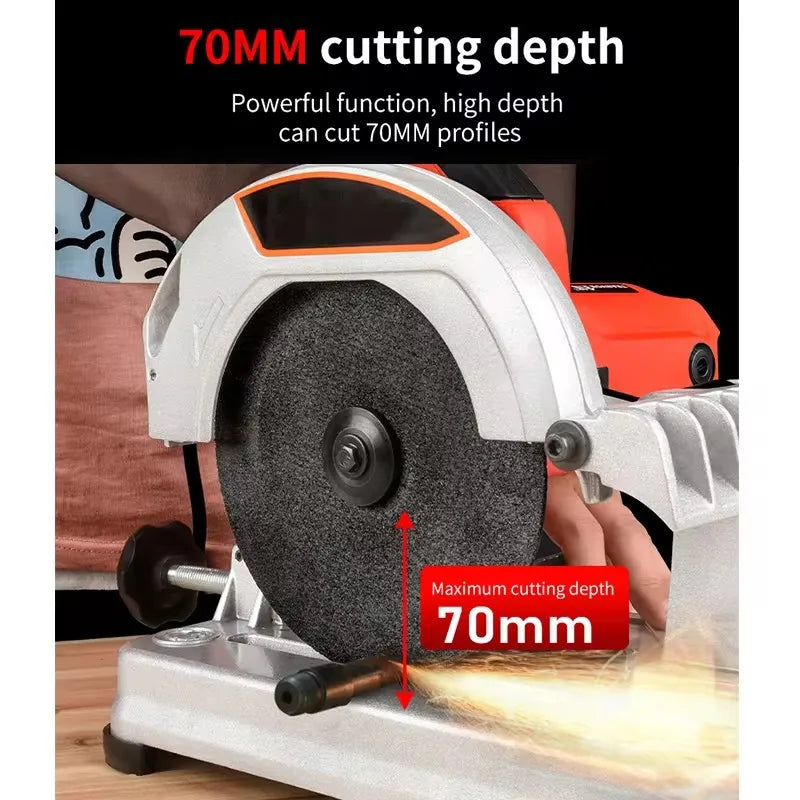 Mini Profile Cutting Machine 0-45 Degrees Table Cutter Mini Electric Saw Table Saw for Cutting Metal Wood Plastic