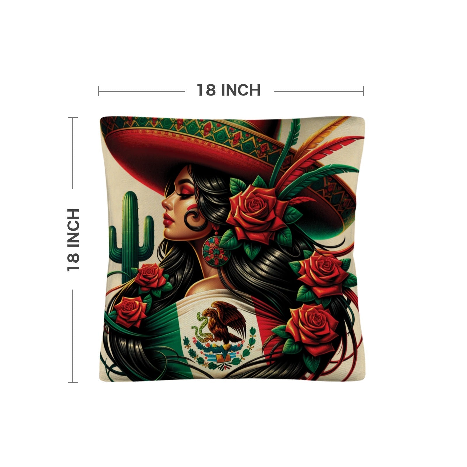 Baha Ranch Colores De Mexico La Mexicana Pillow Case Made in America