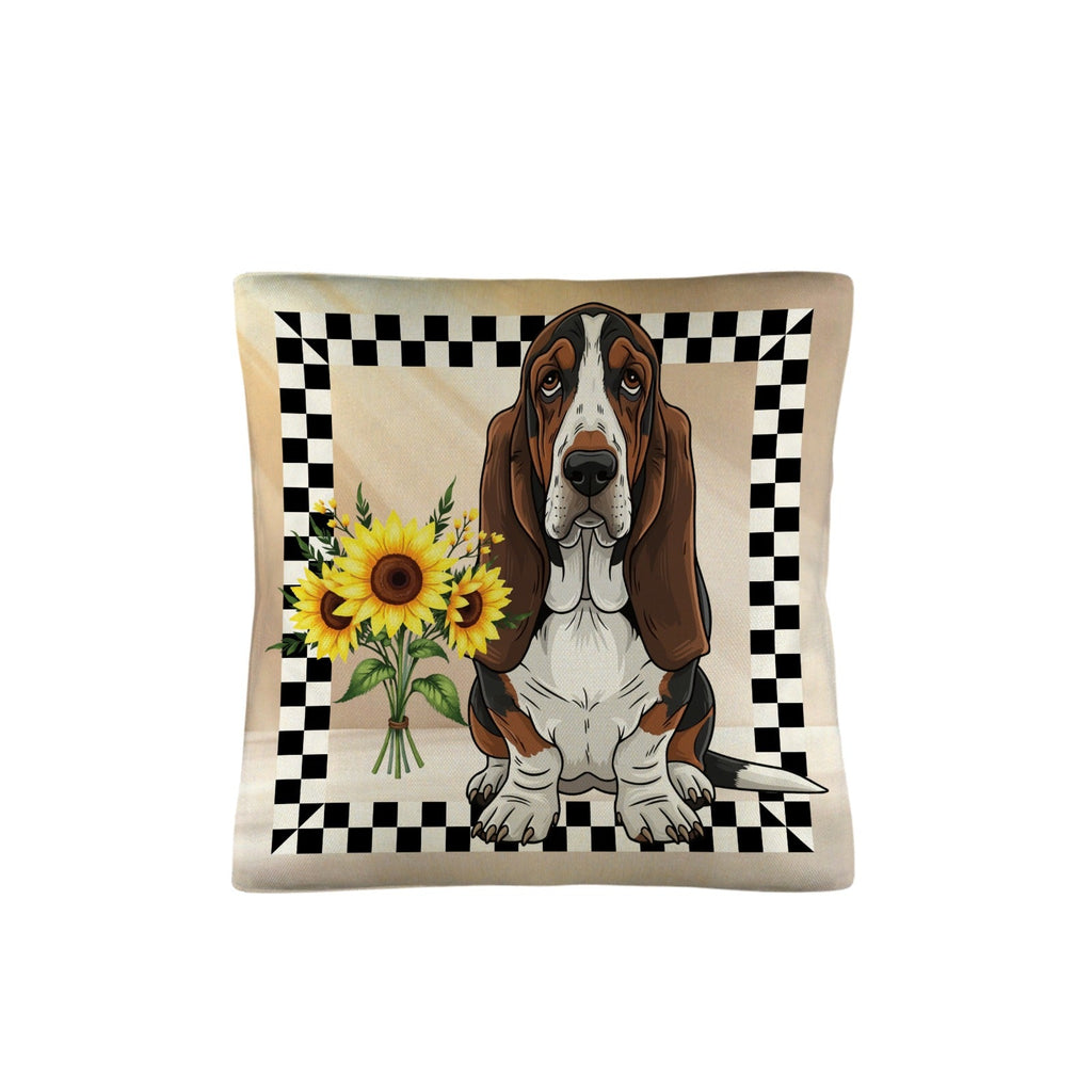 Baha Ranch Basset Hound Throw Pillow Case Made in America