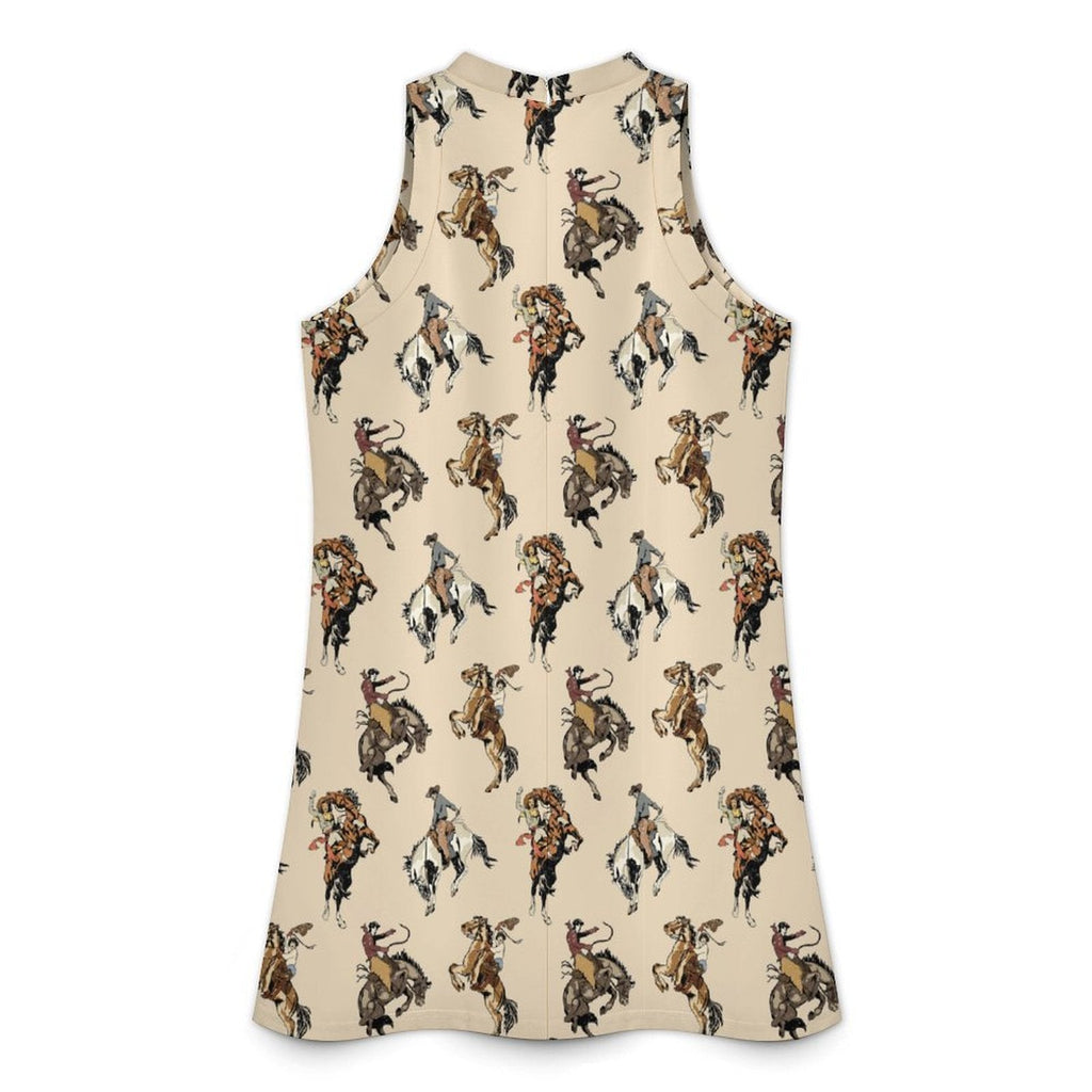 Baha Ranch Vintage Cowgirl Sleeveless Mini Dress