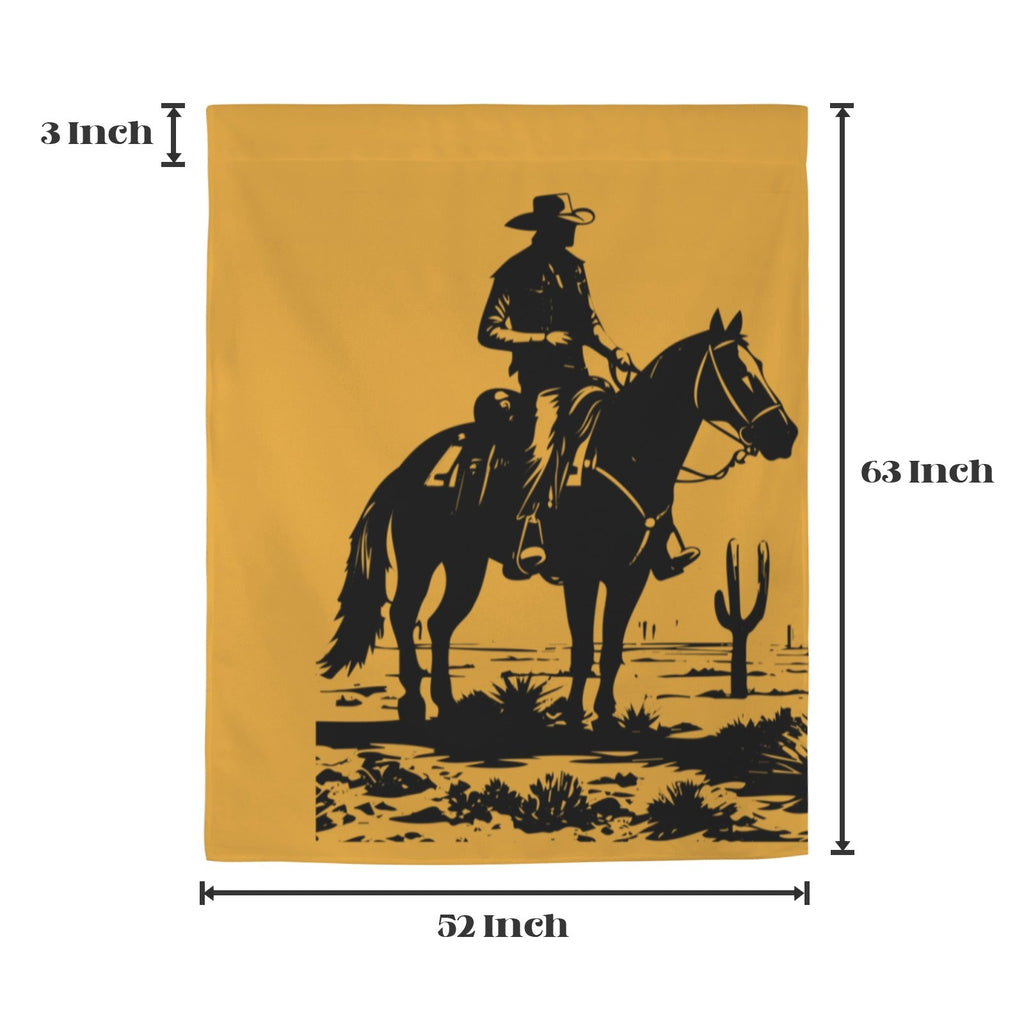 Baha Ranch Desert Cowboy Window Curtain 52"x63" Made in America