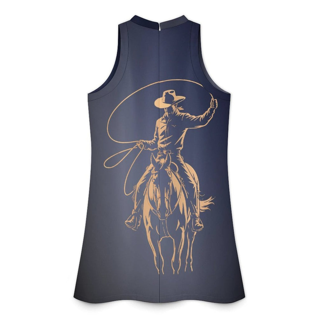 Baha Ranch Cowboy Days Sleeveless Mini Dress