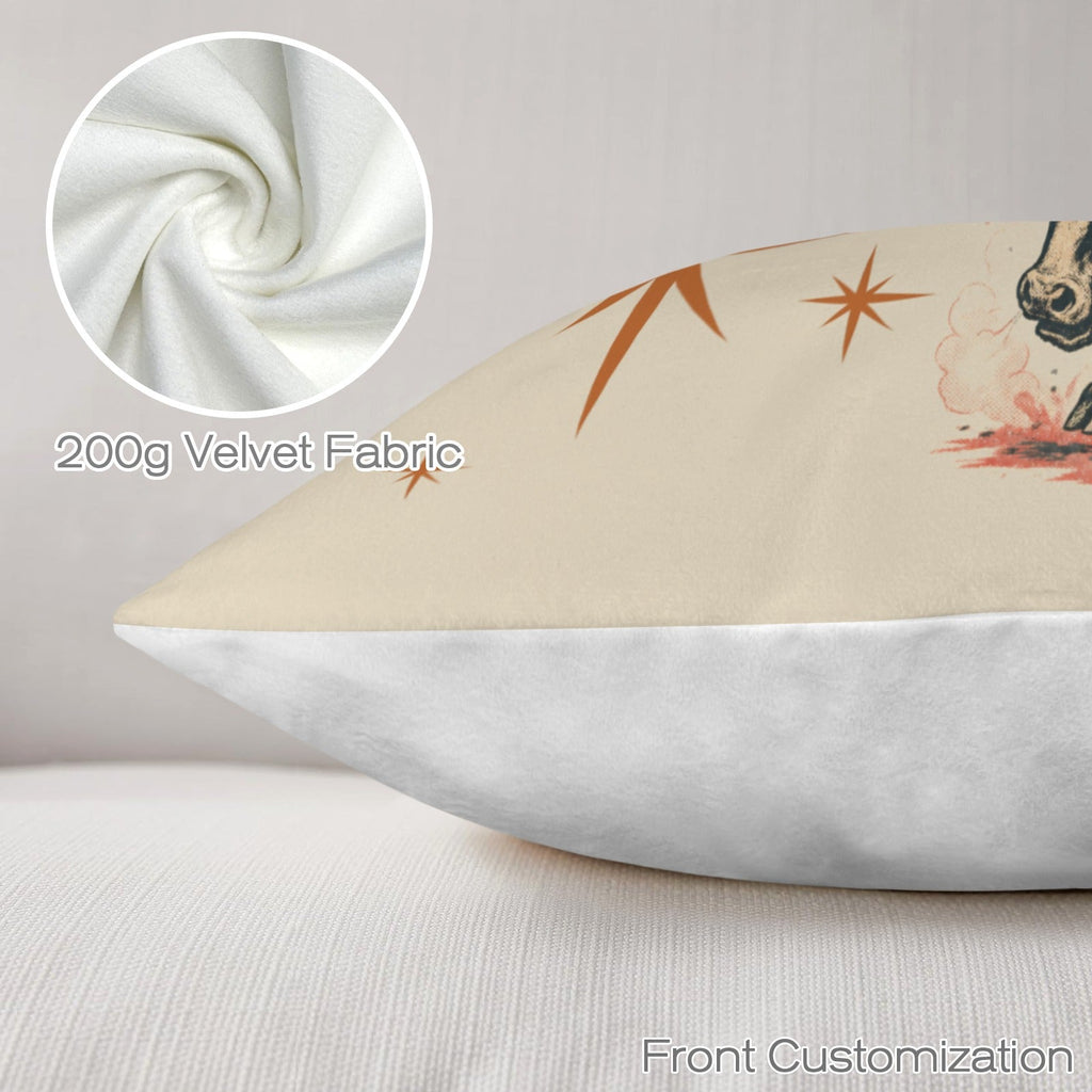 Baha Ranch The Last Roundup Yeehaw Throw Pillow Cover Made in America