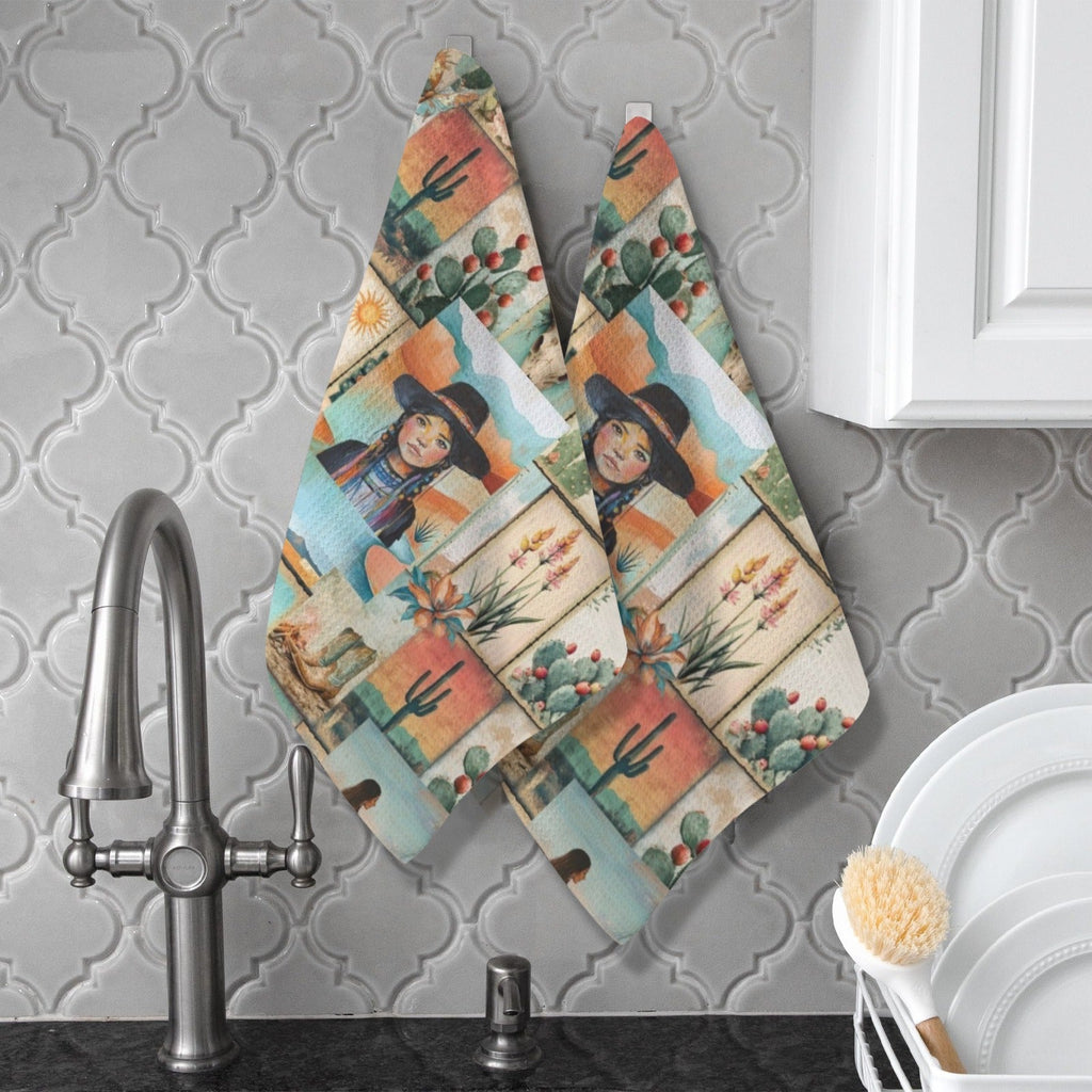Baha Ranch Colores de Mexico Pictures of the Southwest Set of 2 Dish Towels Made in America