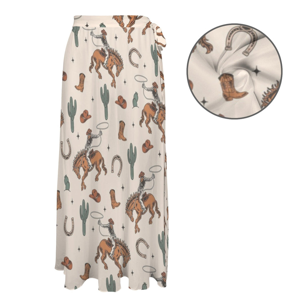 Baha Ranch Rodeo Cowboy Beach Coverup Skirt