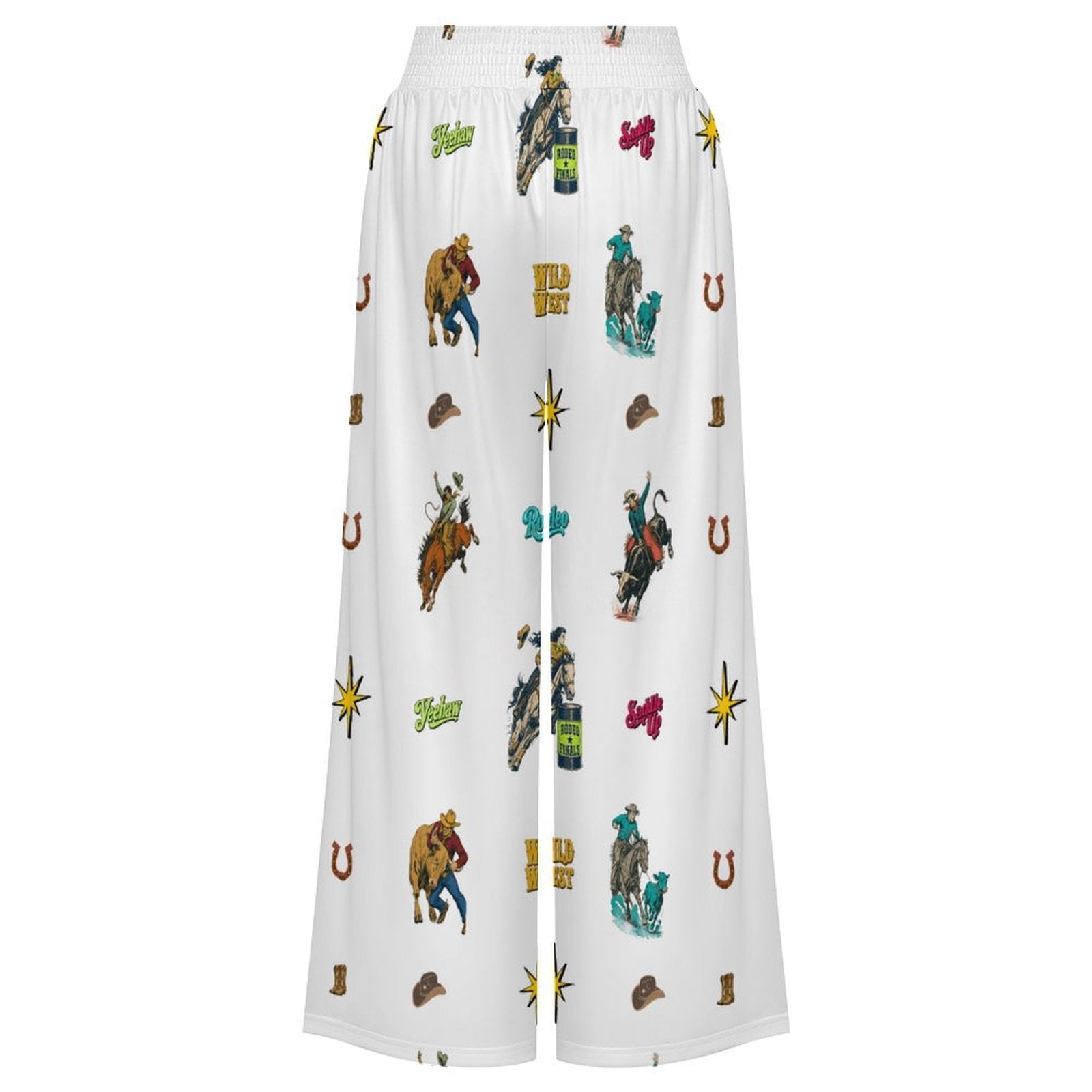 Baha Ranch The Last Roundup Rodeo High Waisted Wide Leg Pants