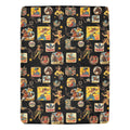 Baha Ranch Vintage Cowgirl Collage Micro Fleece Throw Blanket 60" x 80" Made in America