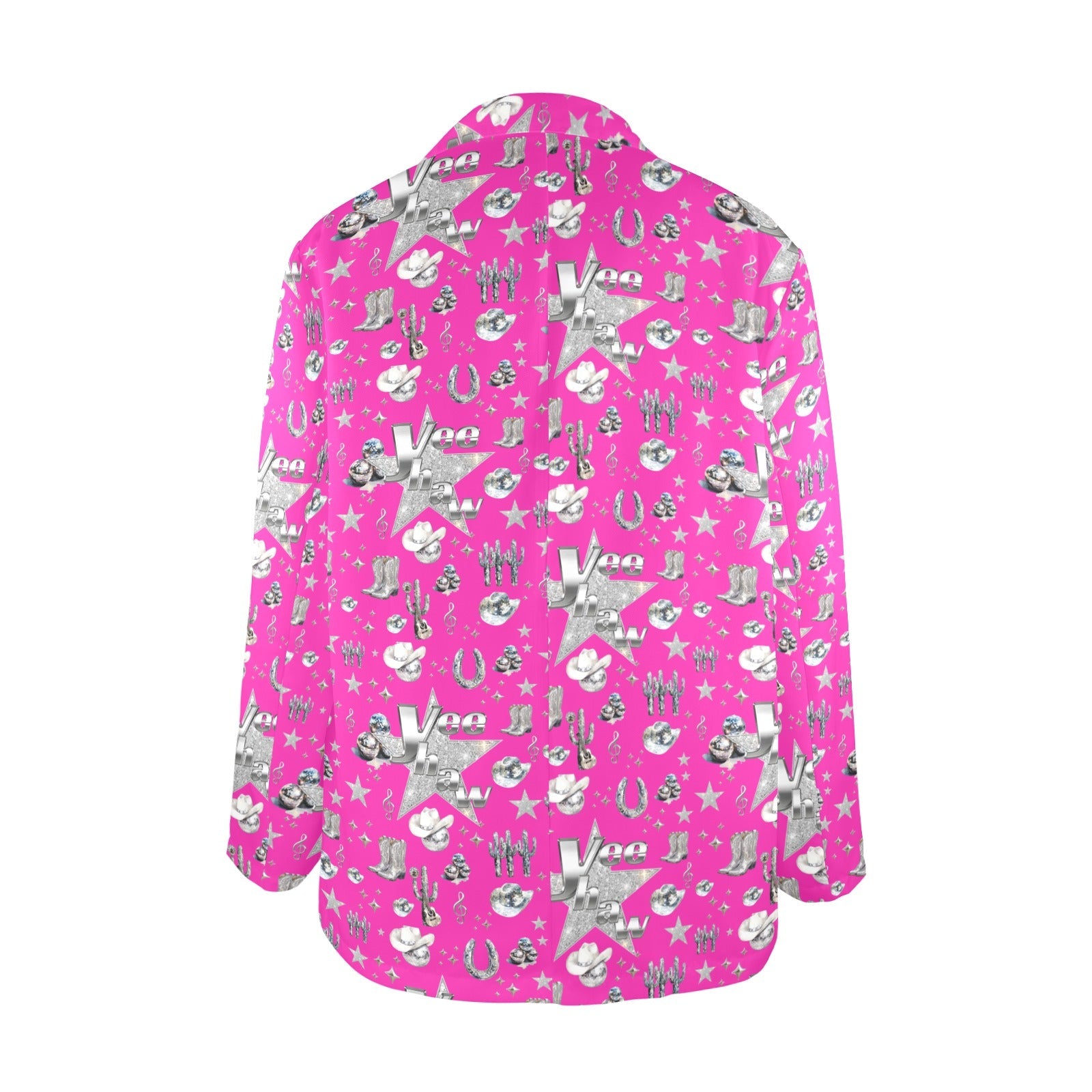 Baha Ranch Hot Pink YEEHAW Rhinestone Cowgirl Blazer