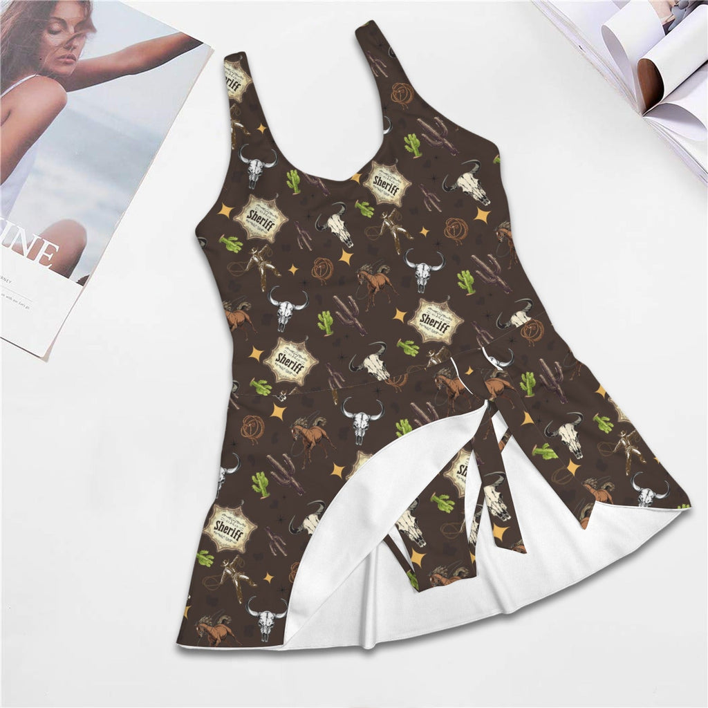 Baha Ranch Get Western Skirted Swimsuit