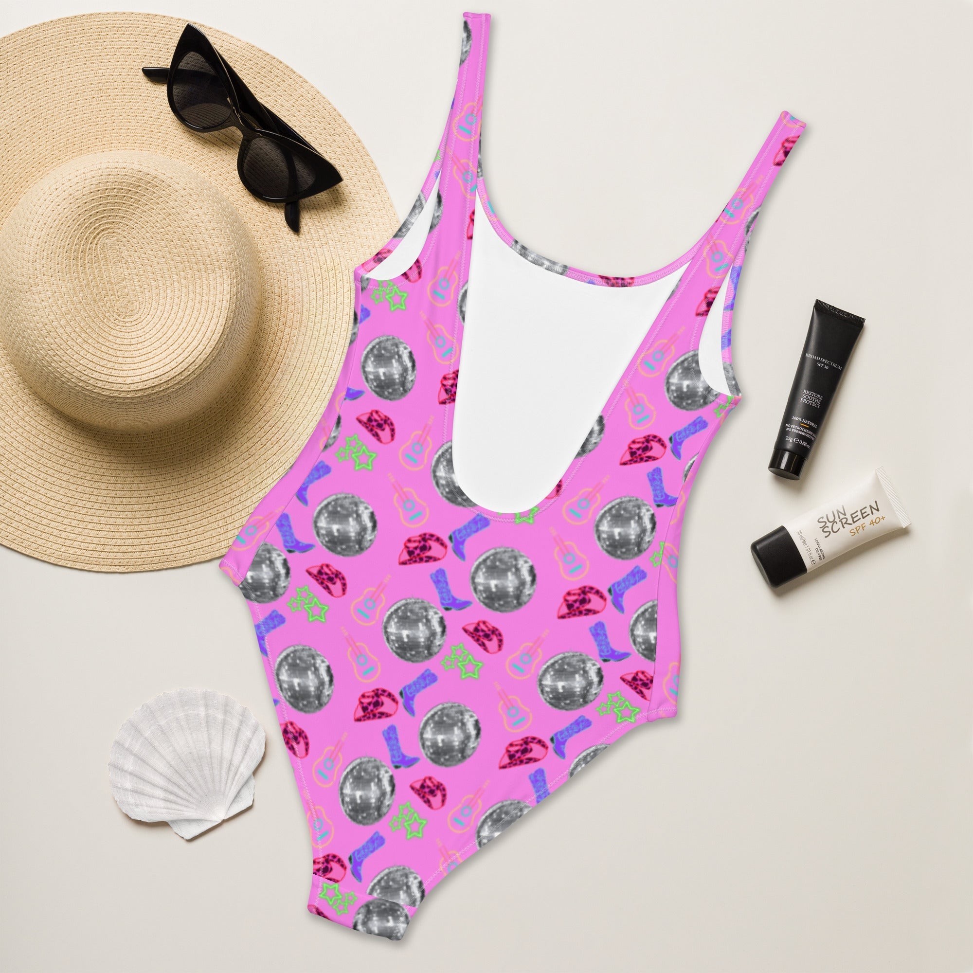 Baha Ranch Yeehaw Disco Cowgirl One-Piece Swimsuit