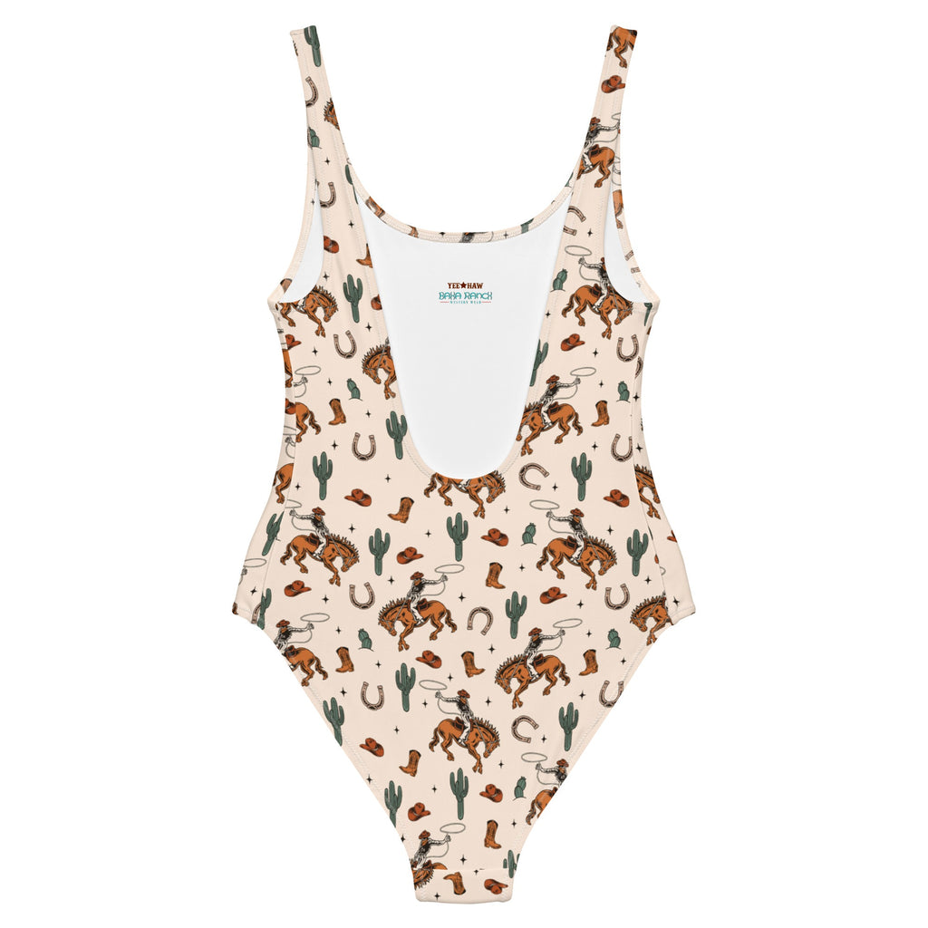 Baha Ranch Yeehaw Rodeo Cowboy One-Piece Swimsuit