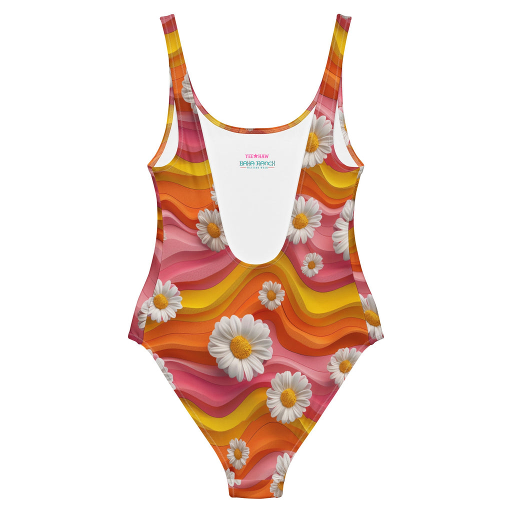 Baha Ranch Yeehaw Groovy Floral One-Piece Swimsuit