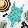 Baha Ranch Yeehaw Turquoise Horseshoe One-Piece Swimsuit