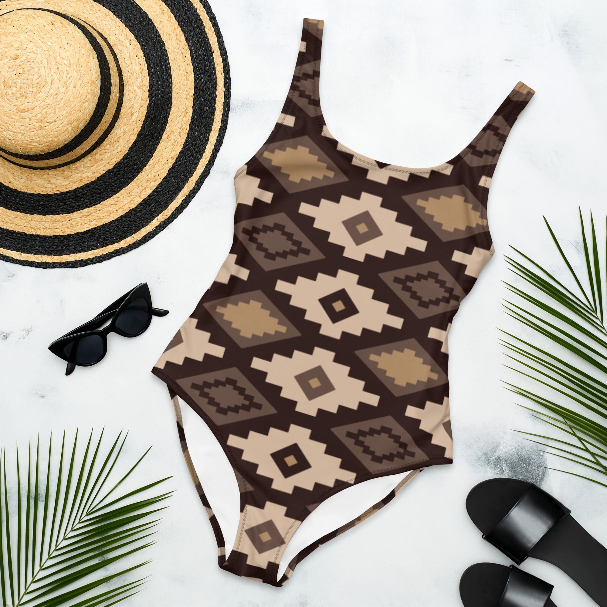 Baha Ranch Yeehaw Southwestern Earth One-Piece Swimsuit