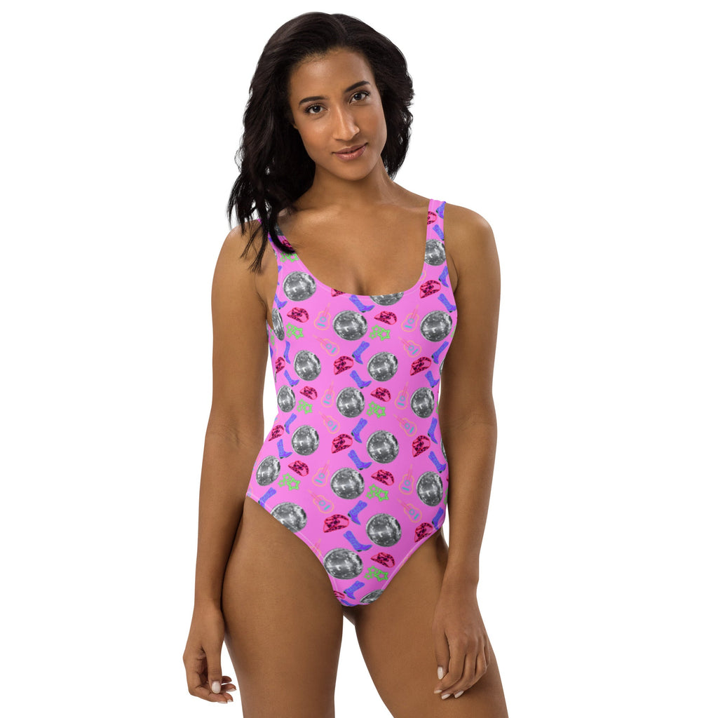 Baha Ranch Yeehaw Disco Cowgirl One-Piece Swimsuit