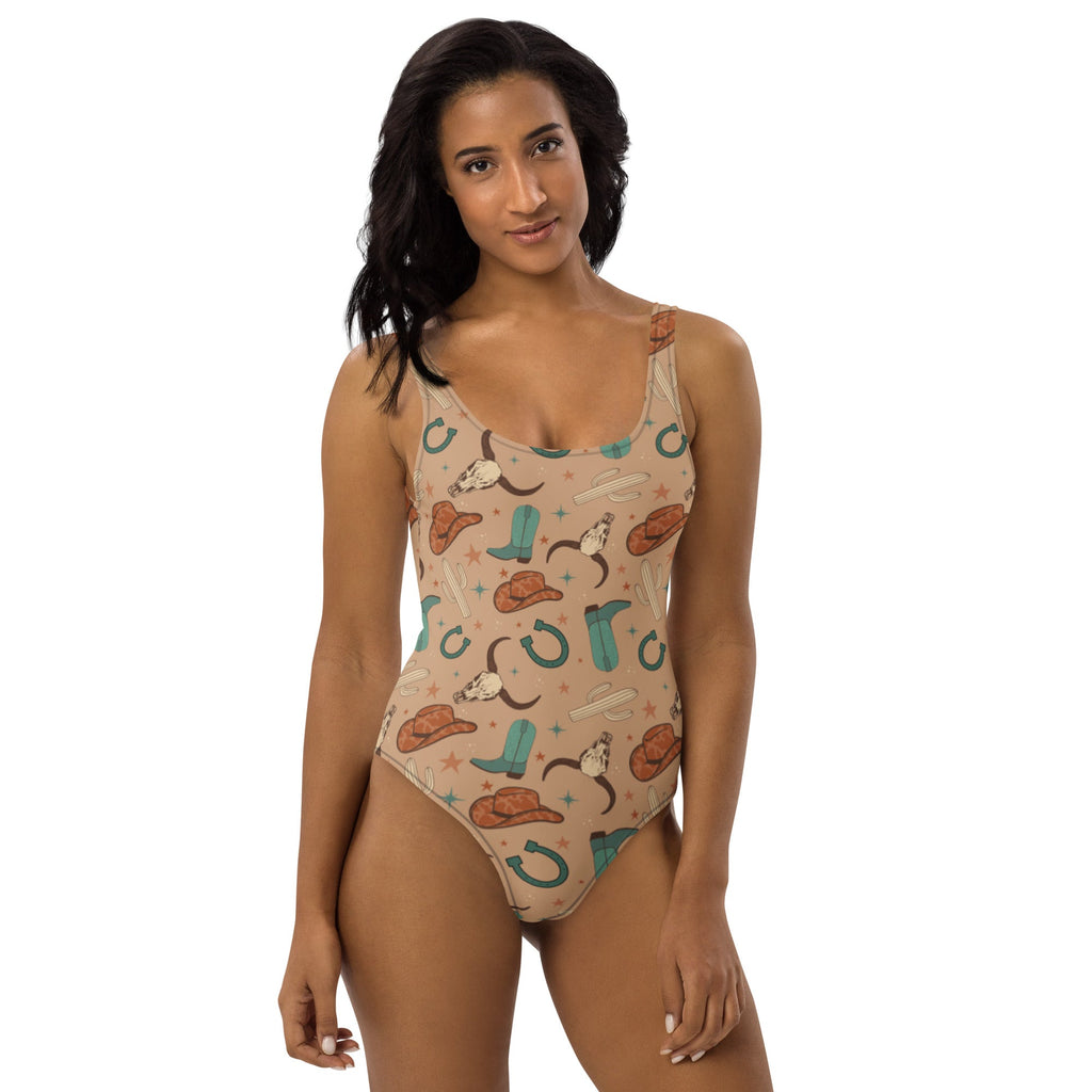Baha Ranch Yeehaw All Western One-Piece Swimsuit