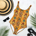 Baha Ranch Yeehaw Golden Aztec One-Piece Swimsuit