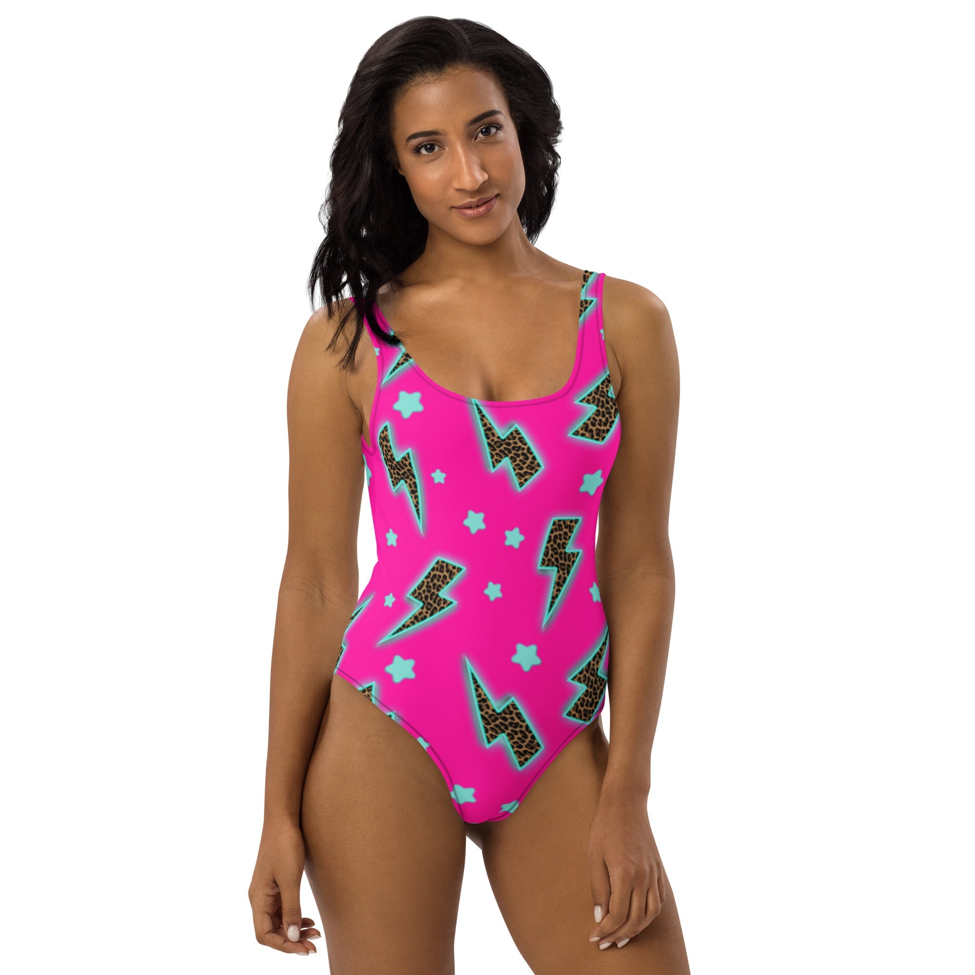 Baha Ranch Yeehaw Leopard Lightning One-Piece Swimsuit