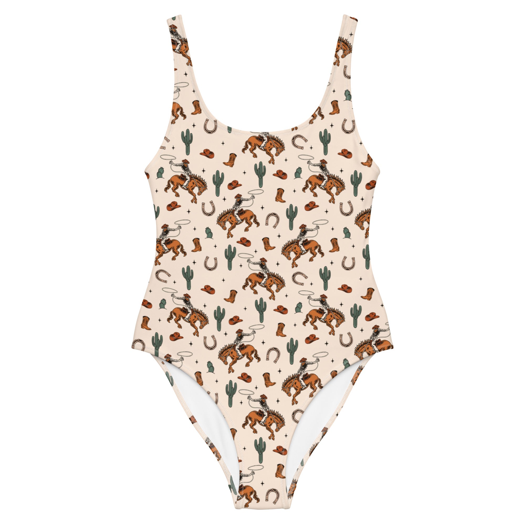 Baha Ranch Yeehaw Rodeo Cowboy One-Piece Swimsuit