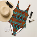 Baha Ranch Yeehaw Turquoise Aztec One-Piece Swimsuit