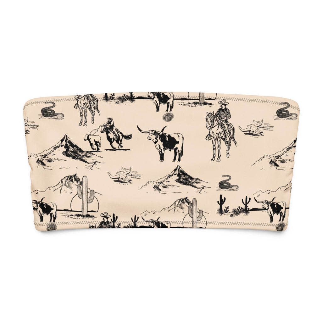 Baha Ranch YEEHAW Cowboy Ranch Recycled bandeau bikini top