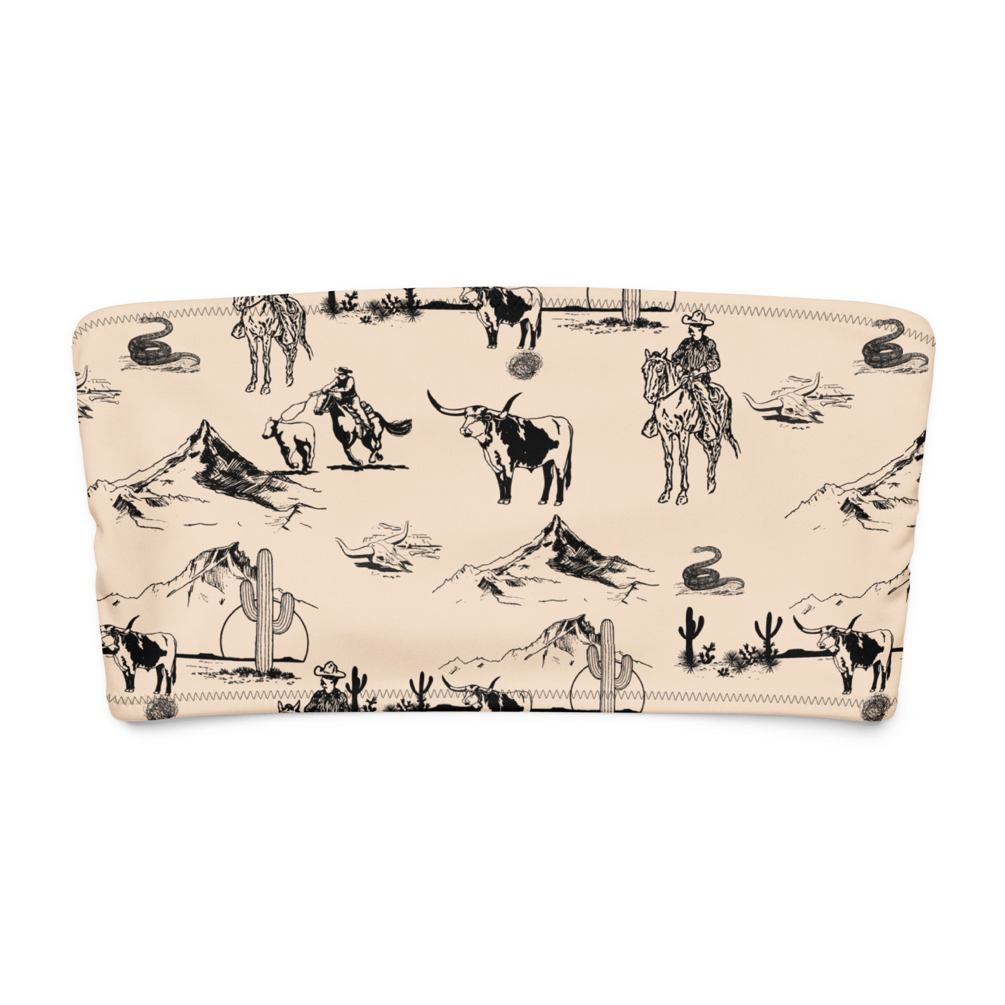 Baha Ranch YEEHAW Cowboy Ranch Recycled bandeau bikini top