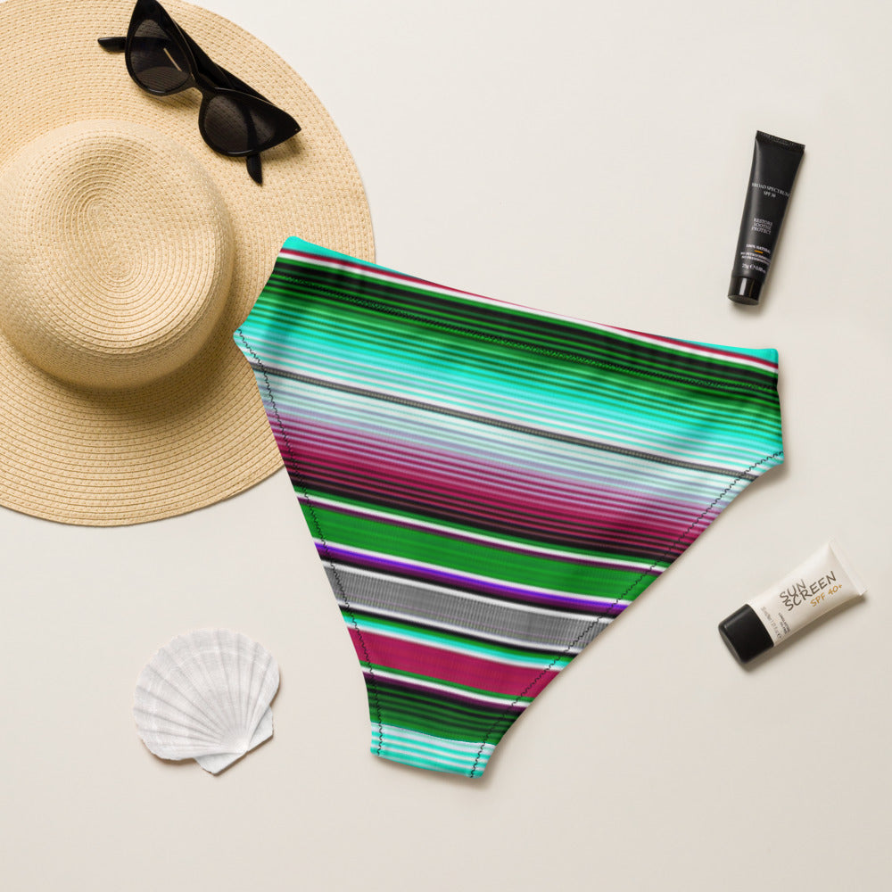 Baha Ranch Yeehaw Aqua Serape Bikini Bottom