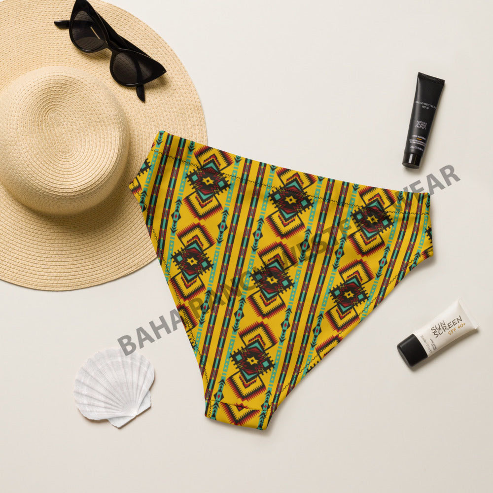 Baha Ranch Yeehaw Mustard Aztec Bikini Bottom