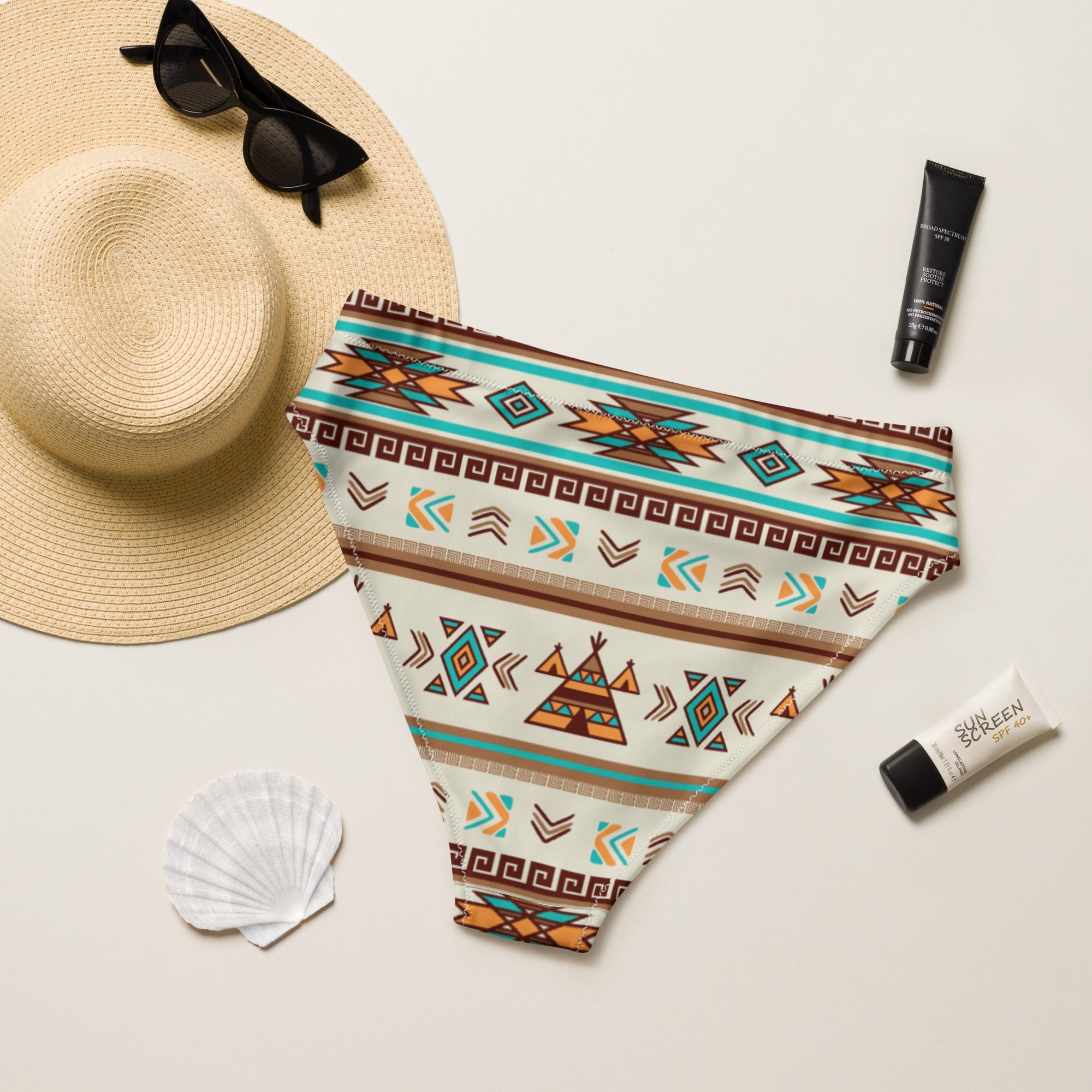Baha Ranch Yeehaw Turquoise Teepee Bikini Bottom