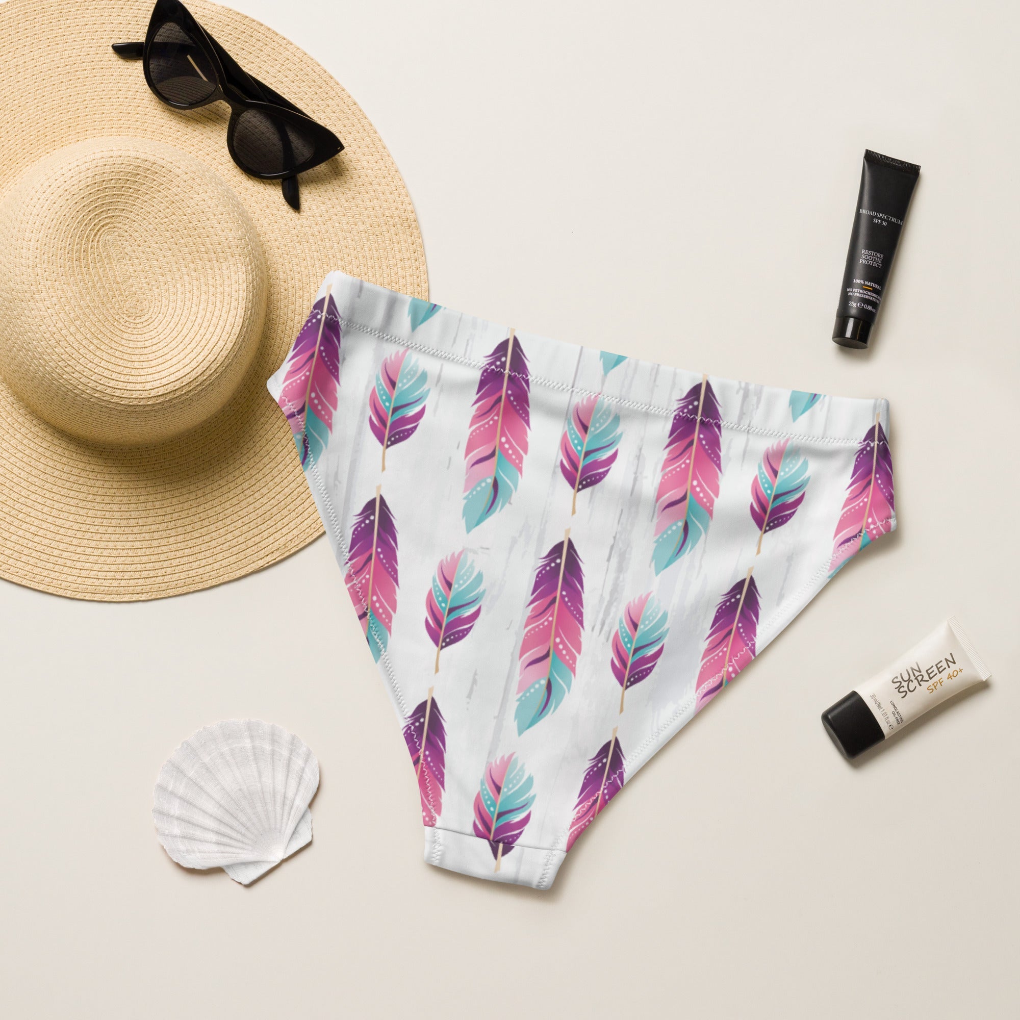 Baha Ranch Yeehaw Boho Feather Bikini Bottom