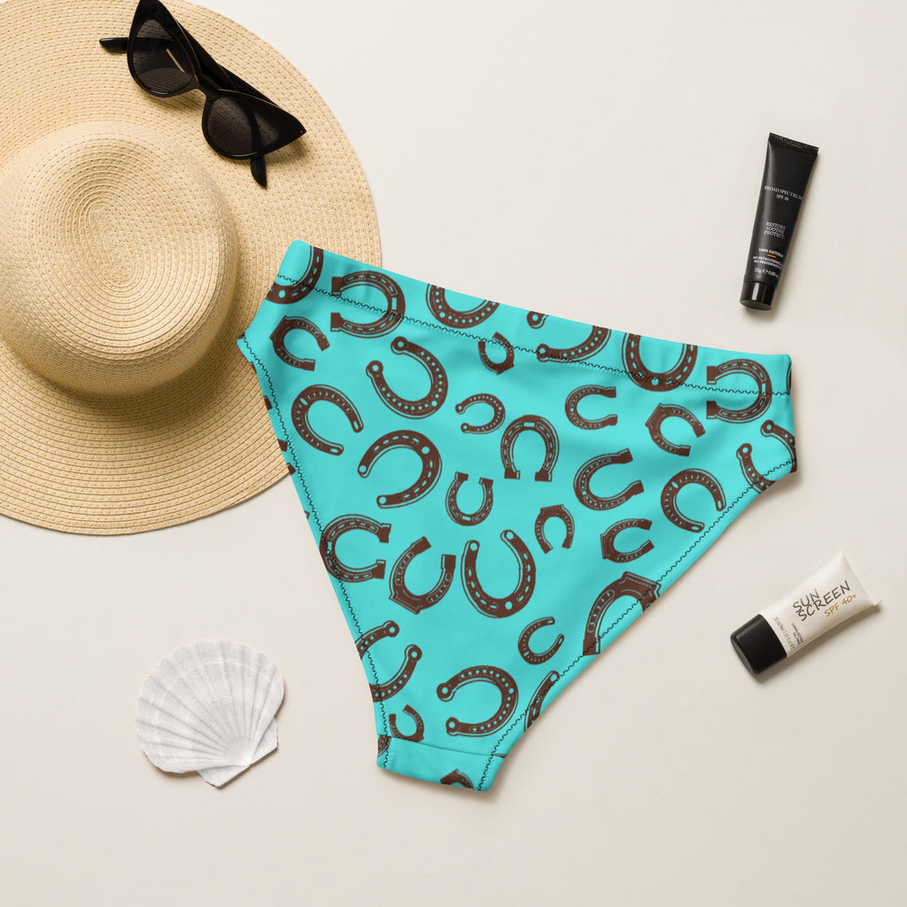 Baha Ranch Yeehaw Turquoise Horseshoe Bikini Bottom