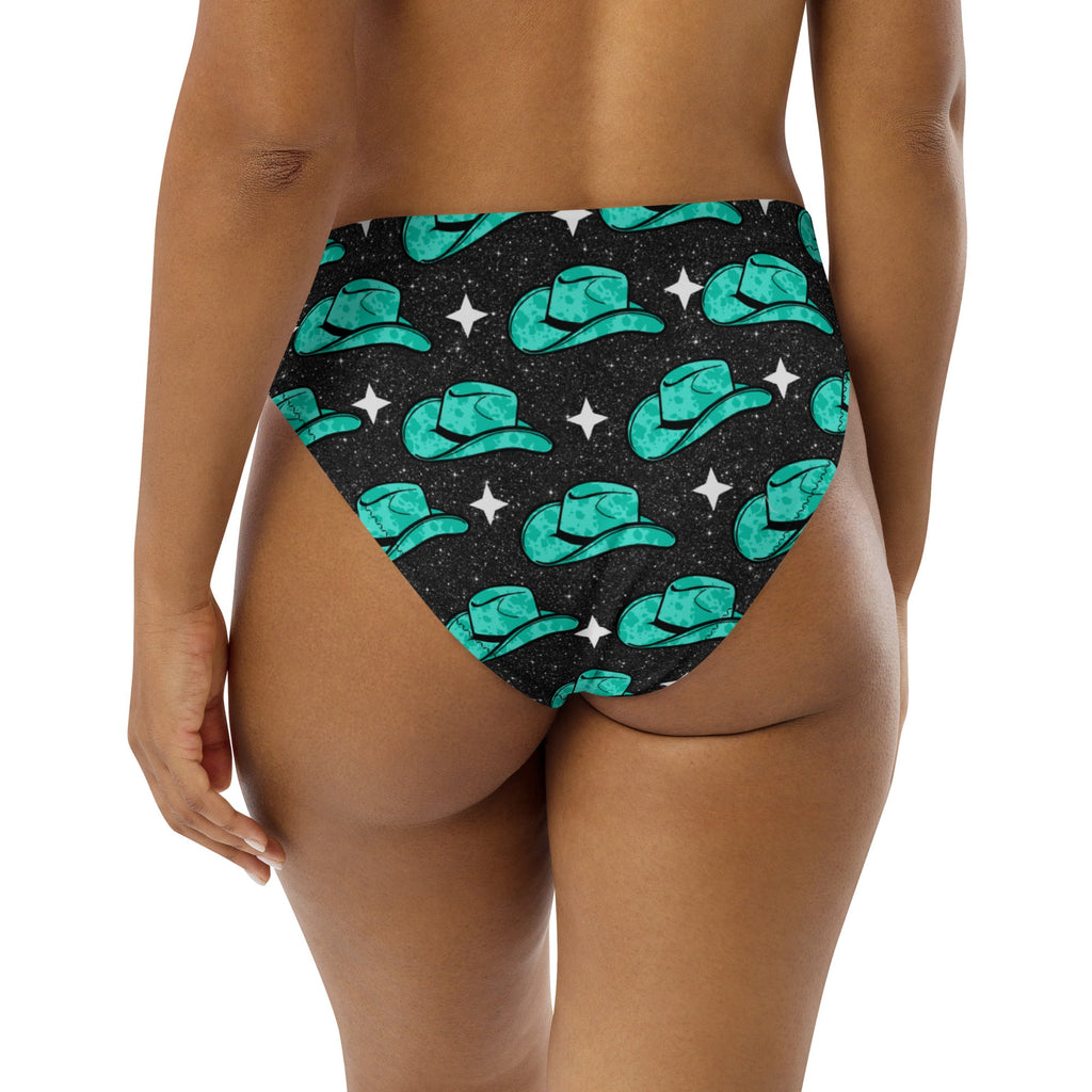 Baha Ranch Yeehaw Turquoise Hat Bikini Bottom