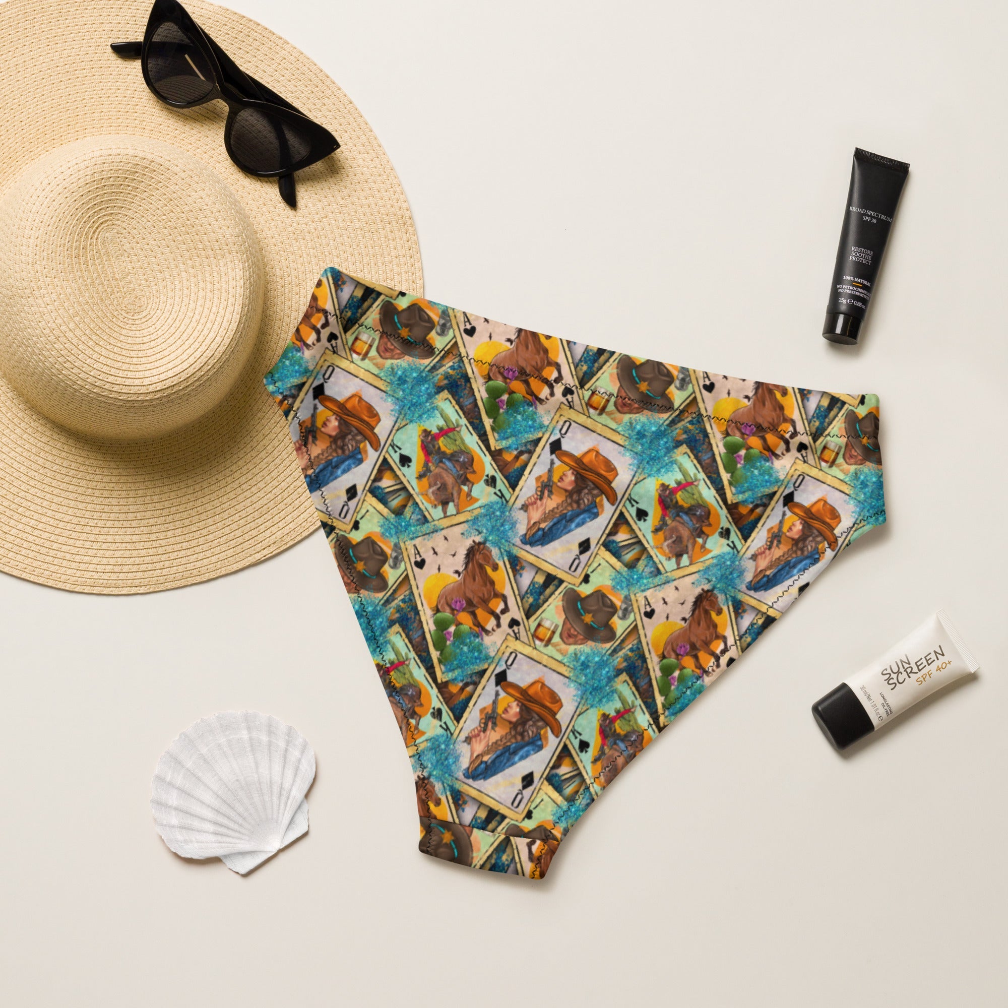 Baha Ranch Yeehaw Feelin' Lucky Cowgirl Bikini Bottom