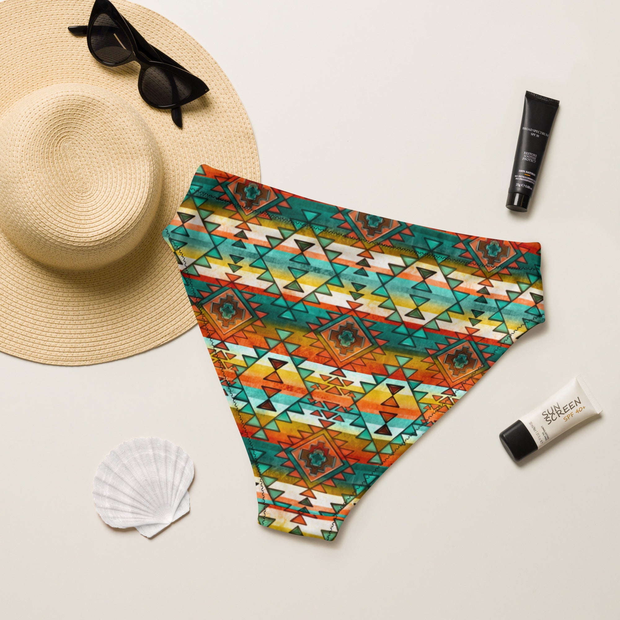 Baha Ranch Yeehaw Mustard Aztec Bikini Bottom