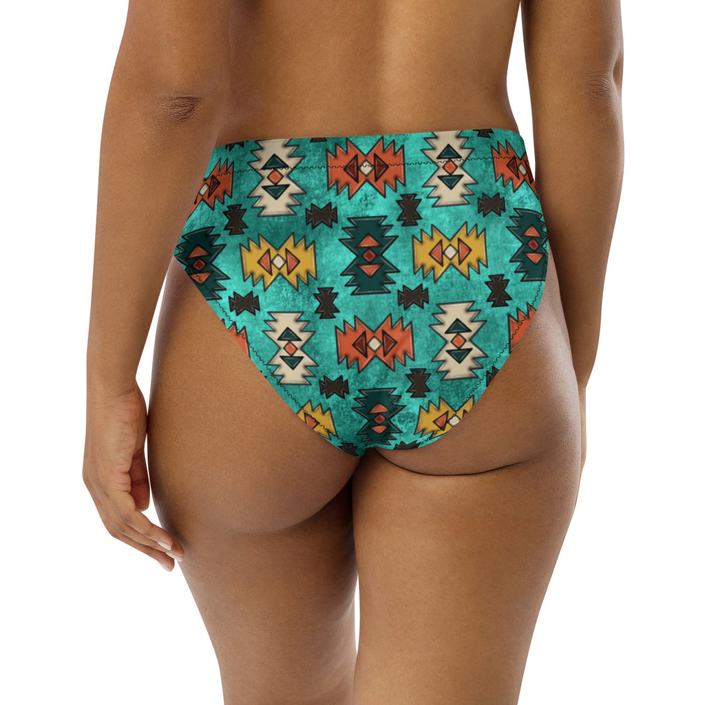 Baha Ranch Yeehaw Turquoise Aztec Bikini Bottom