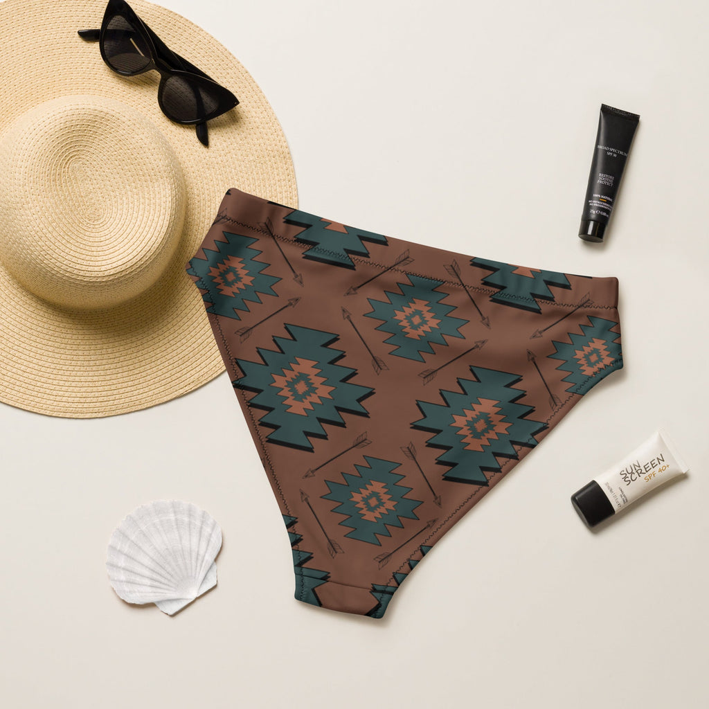 Baha Ranch Yeehaw Teal Aztec Bikini Bottom