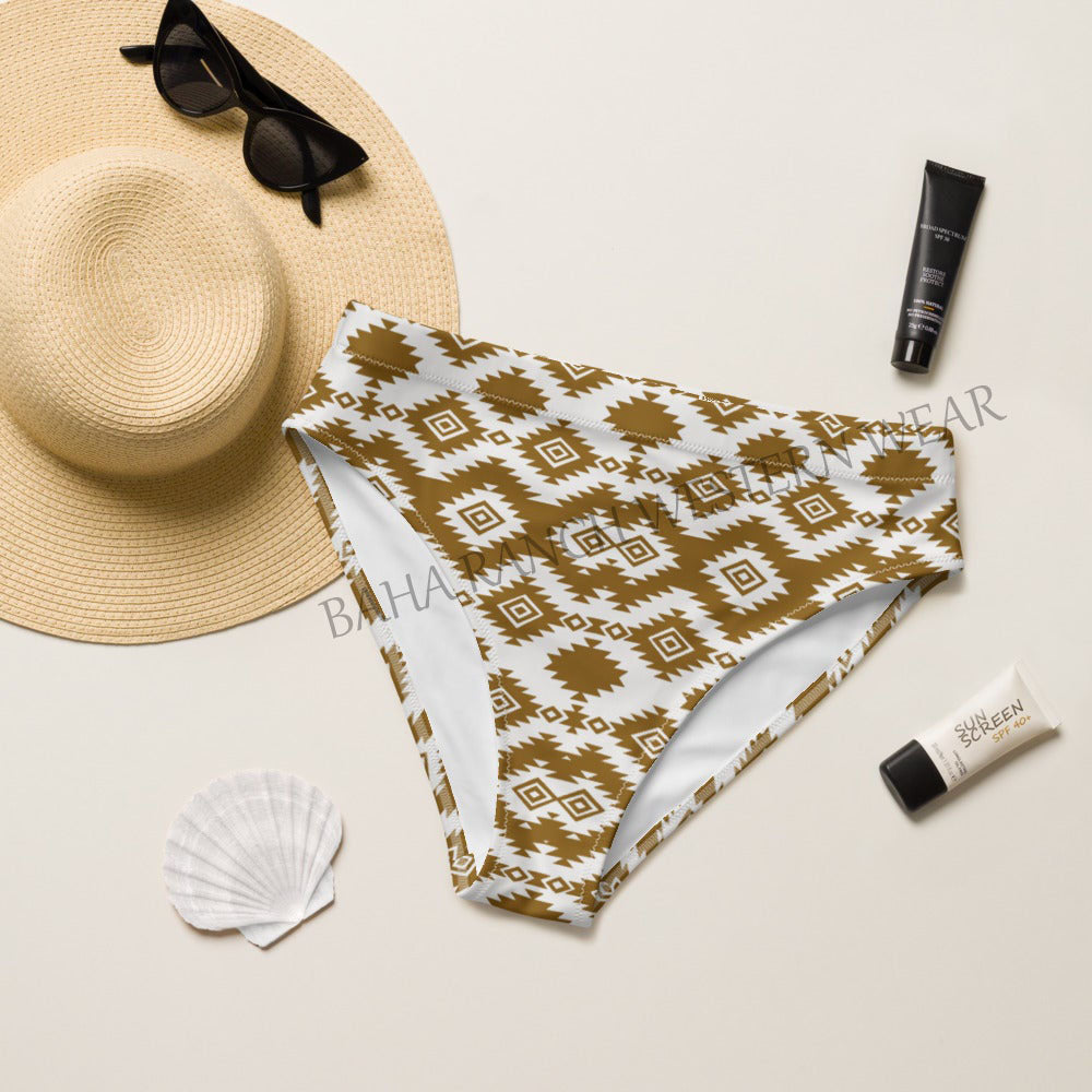 Baha Ranch Yeehaw Brown Aztec Bikini Bottom