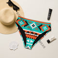 Baha Ranch Yeehaw Turquoise Orange Aztec Bikini Bottom