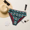 Baha Ranch Yeehaw Teal Burgandy Bikini Bottom