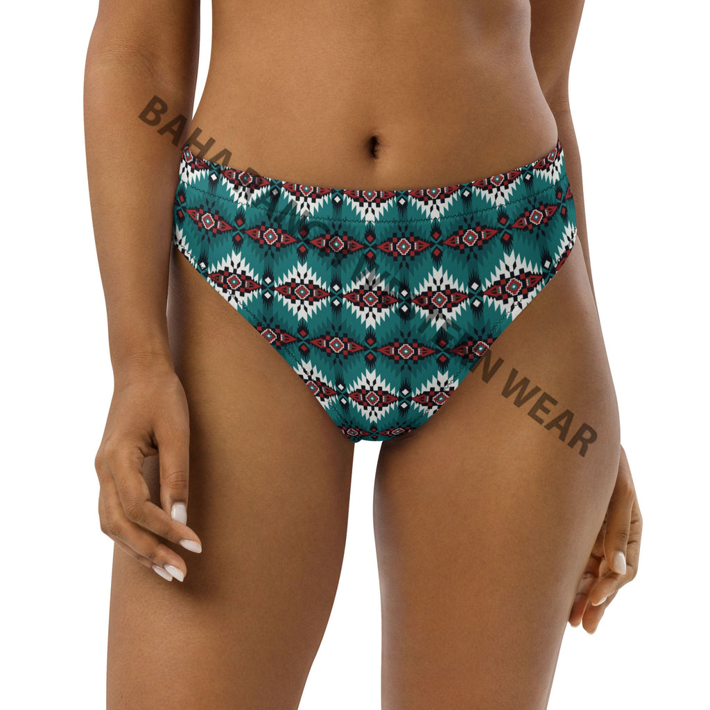 Baha Ranch Yeehaw Teal Burgandy Bikini Bottom